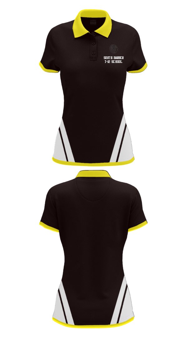 Women's Short Sleeve Performance Polo, South Barber 7-12 School, Spirit Store, Teamtime, Team time, sublimation, custom sports apparel, team uniforms, spirit wear, spiritwear, sports uniforms, custom shirts, team store, custom team store, fundraiser sports, apparel fundraiser