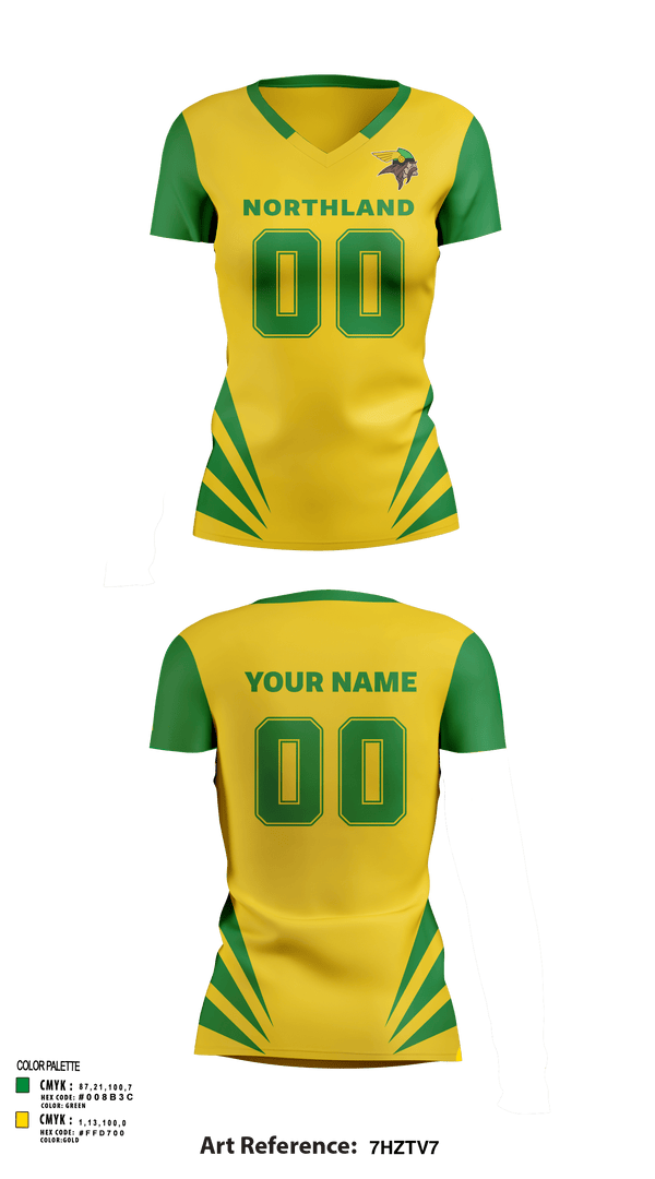Women's Short Sleeve Vneck Shirt, Northland High School Volleyball, Women's Volleyball, Teamtime, Team time, sublimation, custom sports apparel, team uniforms, spirit wear, spiritwear, sports uniforms, custom shirts, team store, custom team store, fundraiser sports, apparel fundraiser