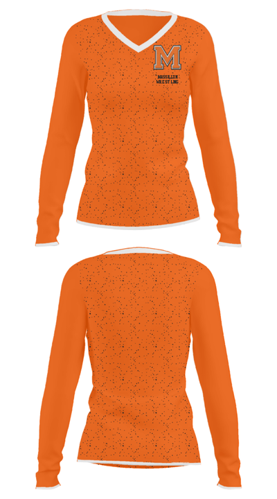 Washington High School Wrestling 75731174 Women's Long Sleeve V-neck Shirt - 34