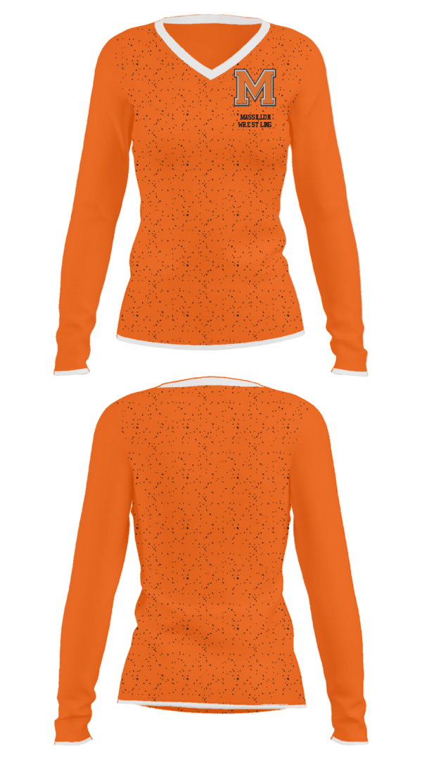 Women's Long Sleeve Vneck Shirt, Washington High School Wrestling, Wrestling, Teamtime, Team time, sublimation, custom sports apparel, team uniforms, spirit wear, spiritwear, sports uniforms, custom shirts, team store, custom team store, fundraiser sports, apparel fundraiser