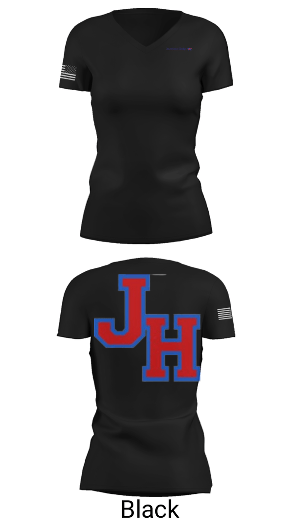 Women's Short Sleeve Vneck Shirt, Jonesboro-Hodge High School Basketball, Women's Basketball, Teamtime, Team time, sublimation, custom sports apparel, team uniforms, spirit wear, spiritwear, sports uniforms, custom shirts, team store, custom team store, fundraiser sports, apparel fundraiser