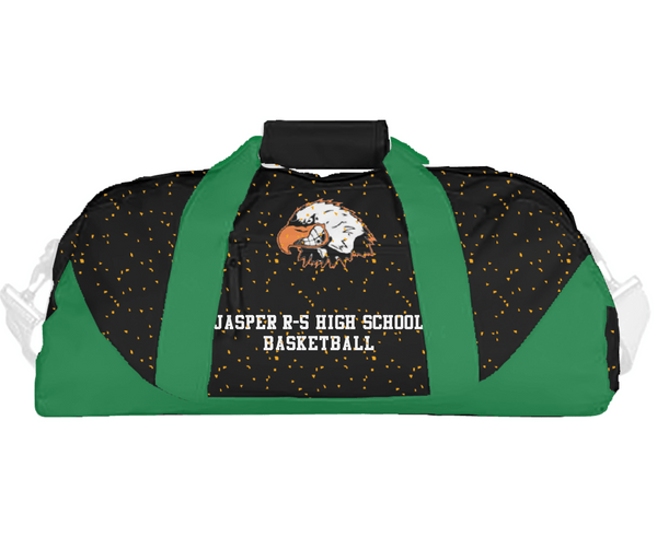 Duffle Bag, Jasper R-5 High School Basketball, Men's Basketball, Teamtime, Team time, sublimation, custom sports apparel, team uniforms, spirit wear, spiritwear, sports uniforms, custom shirts, team store, custom team store, fundraiser sports, apparel fundraiser