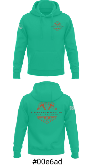 Hoodie, Rivera's Construction, , Teamtime, Team time, sublimation, custom sports apparel, team uniforms, spirit wear, spiritwear, sports uniforms, custom shirts, team store, custom team store, fundraiser sports, apparel fundraiser