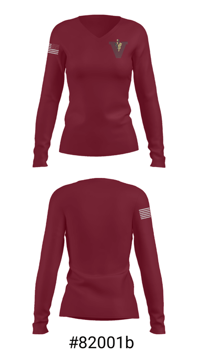 Vidalia High School 92003304 Women's Long Sleeve V-neck Shirt - 20