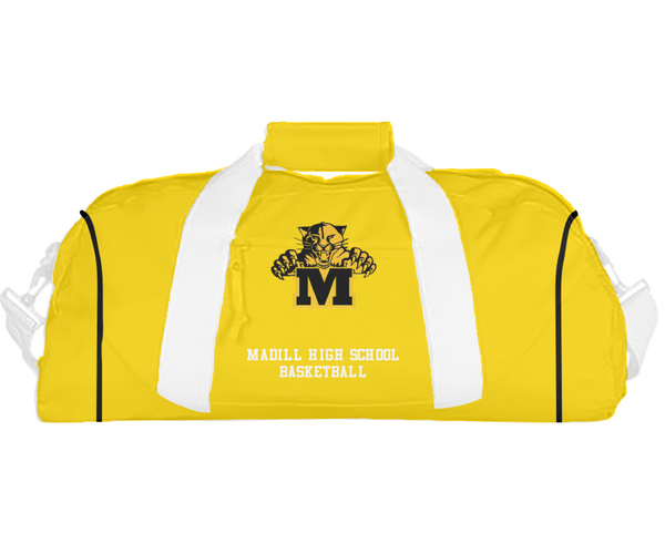 Duffle Bag, Madill High School Basketball, Women's Basketball, Teamtime, Team time, sublimation, custom sports apparel, team uniforms, spirit wear, spiritwear, sports uniforms, custom shirts, team store, custom team store, fundraiser sports, apparel fundraiser