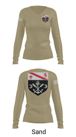 Women's Long Sleeve Vneck Shirt, , Army, Teamtime, Team time, sublimation, custom sports apparel, team uniforms, spirit wear, spiritwear, sports uniforms, custom shirts, team store, custom team store, fundraiser sports, apparel fundraiser