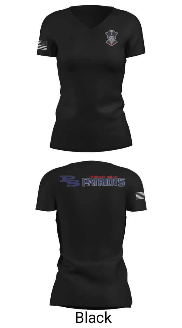 Women's Short Sleeve Vneck Shirt, Parkway South High School Wrestling, Wrestling, Teamtime, Team time, sublimation, custom sports apparel, team uniforms, spirit wear, spiritwear, sports uniforms, custom shirts, team store, custom team store, fundraiser sports, apparel fundraiser
