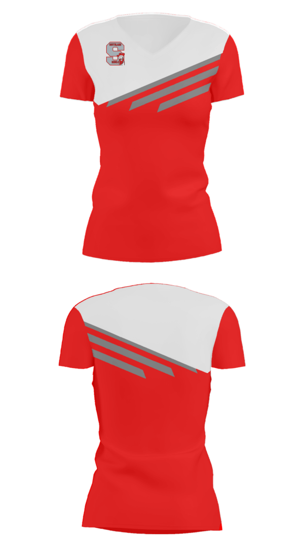 Women's Short Sleeve Vneck Shirt, Southland Junior High School Basketball, Men's Basketball, Teamtime, Team time, sublimation, custom sports apparel, team uniforms, spirit wear, spiritwear, sports uniforms, custom shirts, team store, custom team store, fundraiser sports, apparel fundraiser