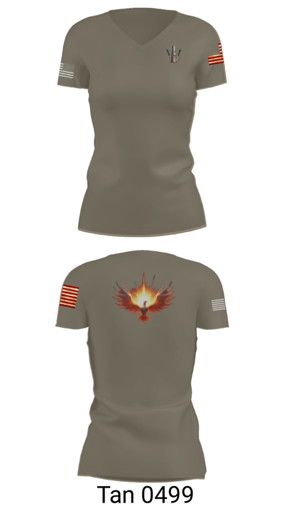 Mess-172 FireBirds 84080572 Women's Short Sleeve V-neck Shirt - 36