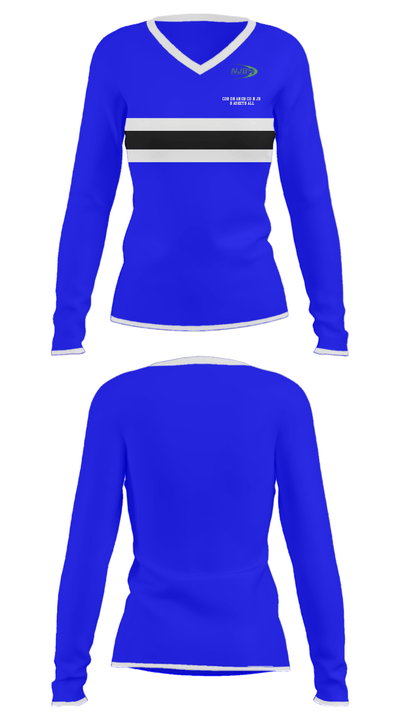 CoronaNorco Njb Basketball 74038974 Women's Long Sleeve V-neck Shirt - 33
