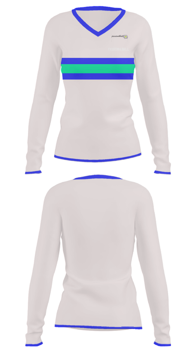 Passion4ball 12433262 Women's Long Sleeve V-neck Shirt - 31
