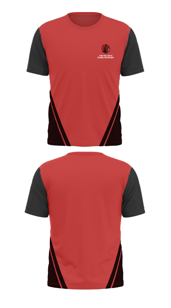Short Sleeve Performance Shirt, Portage High School Wrestling, Wrestling, Teamtime, Team time, sublimation, custom sports apparel, team uniforms, spirit wear, spiritwear, sports uniforms, custom shirts, team store, custom team store, fundraiser sports, apparel fundraiser