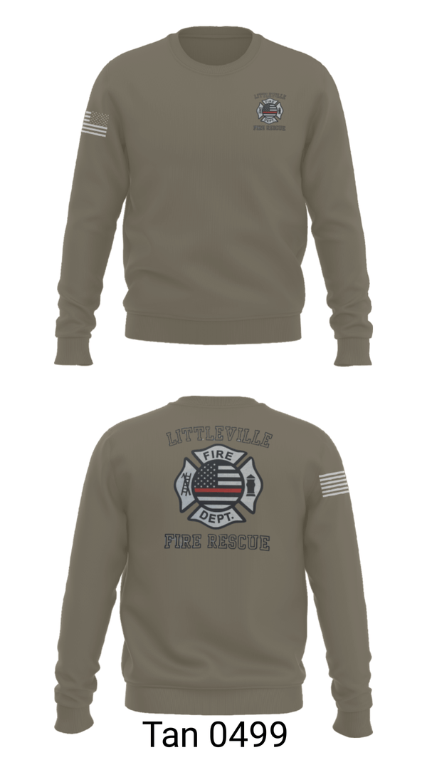 Crew Neck Sweatshirt, Littleville Fire & Rescue, Fire Department, Teamtime, Team time, sublimation, custom sports apparel, team uniforms, spirit wear, spiritwear, sports uniforms, custom shirts, team store, custom team store, fundraiser sports, apparel fundraiser