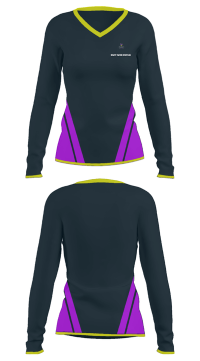 DeafPeaceRockVlog 14153246 Women's Long Sleeve V-neck Shirt - 23