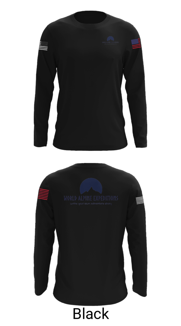 Long Sleeve Performance Shirt, World Alpine Expeditions, , Teamtime, Team time, sublimation, custom sports apparel, team uniforms, spirit wear, spiritwear, sports uniforms, custom shirts, team store, custom team store, fundraiser sports, apparel fundraiser
