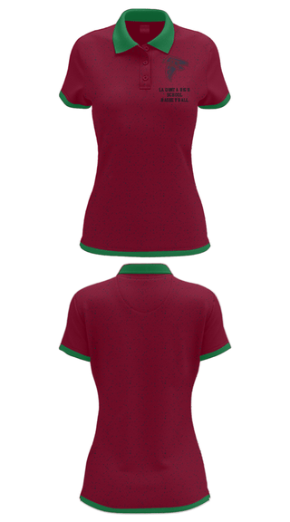 Women's Short Sleeve Performance Polo, La Quinta High School Basketball, Men's Basketball, Teamtime, Team time, sublimation, custom sports apparel, team uniforms, spirit wear, spiritwear, sports uniforms, custom shirts, team store, custom team store, fundraiser sports, apparel fundraiser