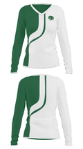 Pennfield High School Bowling 69652196 Women's Long Sleeve V-neck Shirt - 34