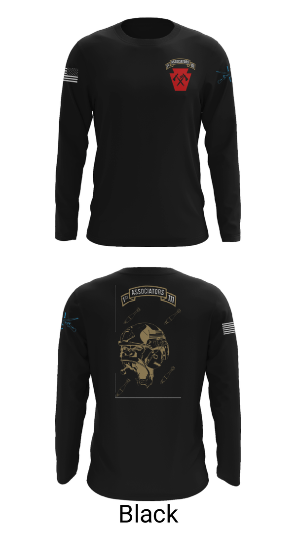 Long Sleeve Performance Shirt, 1-111th IN BN 38506759, Army, Teamtime, Team time, sublimation, custom sports apparel, team uniforms, spirit wear, spiritwear, sports uniforms, custom shirts, team store, custom team store, fundraiser sports, apparel fundraiser