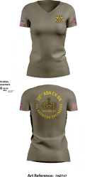 307th Airborne Engineers Battalion 33319086 Women's Short Sleeve V-neck Shirt - 3