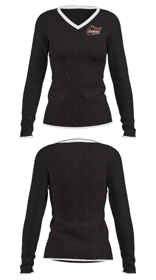 Women's Long Sleeve Vneck Shirt, Brantford Cyo Boys Basketball Association, Men's Basketball, Teamtime, Team time, sublimation, custom sports apparel, team uniforms, spirit wear, spiritwear, sports uniforms, custom shirts, team store, custom team store, fundraiser sports, apparel fundraiser