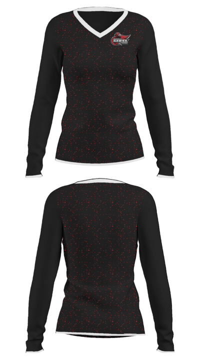 Brantford Cyo Boys Basketball Association 84146470 Women's Long Sleeve V-neck Shirt - 34