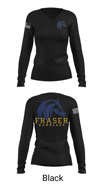 Frazer High School 20944050 Women's Long Sleeve V-neck Shirt - 13
