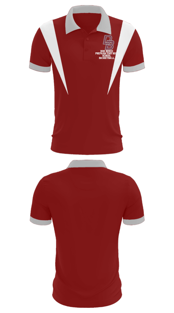 Short Sleeve Performance Polo, Don Bosco Preparatory High School Basketball, Men's Basketball, Teamtime, Team time, sublimation, custom sports apparel, team uniforms, spirit wear, spiritwear, sports uniforms, custom shirts, team store, custom team store, fundraiser sports, apparel fundraiser