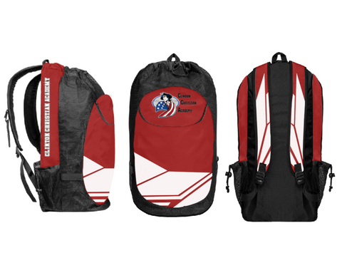 Gear Bag, Clinton Christian Academy, Spirit Store, Teamtime, Team time, sublimation, custom sports apparel, team uniforms, spirit wear, spiritwear, sports uniforms, custom shirts, team store, custom team store, fundraiser sports, apparel fundraiser