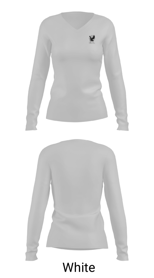 Women's Long Sleeve Vneck Shirt, EnL, Men's Volleyball, Teamtime, Team time, sublimation, custom sports apparel, team uniforms, spirit wear, spiritwear, sports uniforms, custom shirts, team store, custom team store, fundraiser sports, apparel fundraiser