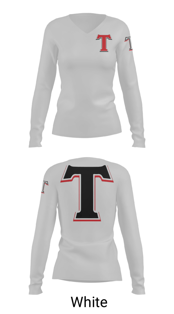 Women's Long Sleeve Vneck Shirt, Turner Middle School, Spirit Store, Teamtime, Team time, sublimation, custom sports apparel, team uniforms, spirit wear, spiritwear, sports uniforms, custom shirts, team store, custom team store, fundraiser sports, apparel fundraiser