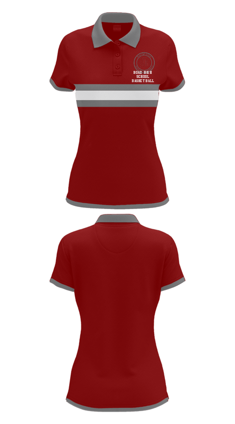 Short Sleeve Performance Polo, Boaz High School Basketball, Women's Basketball, Teamtime, Team time, sublimation, custom sports apparel, team uniforms, spirit wear, spiritwear, sports uniforms, custom shirts, team store, custom team store, fundraiser sports, apparel fundraiser