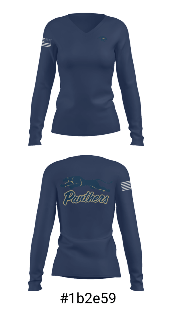 Women's Long Sleeve Vneck Shirt, John Paul Ii Catholic High School, Spirit Store, Teamtime, Team time, sublimation, custom sports apparel, team uniforms, spirit wear, spiritwear, sports uniforms, custom shirts, team store, custom team store, fundraiser sports, apparel fundraiser
