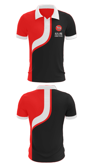 Short Sleeve Performance Polo, Aurora Junior High School Basketball, Men's Basketball, Teamtime, Team time, sublimation, custom sports apparel, team uniforms, spirit wear, spiritwear, sports uniforms, custom shirts, team store, custom team store, fundraiser sports, apparel fundraiser