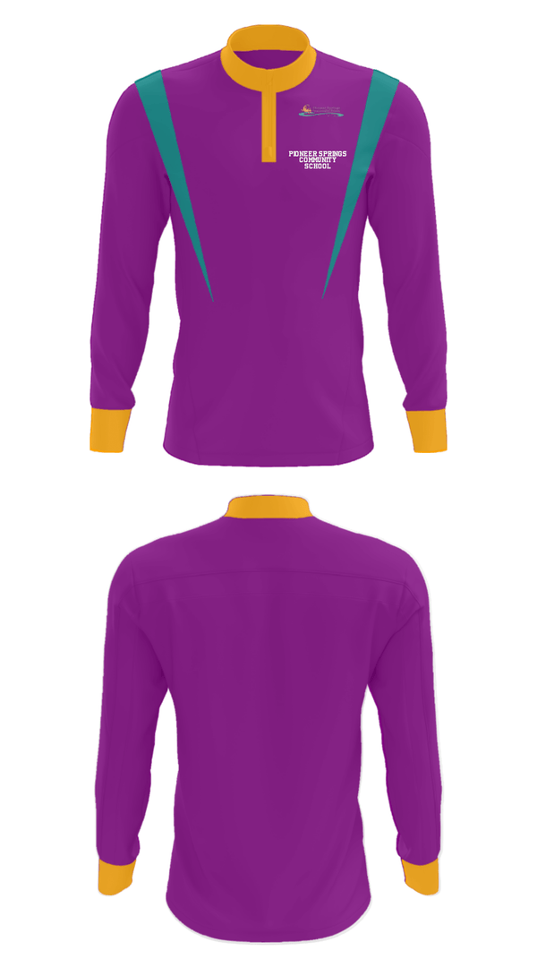 Quarter Zip Jacket, Pioneer Springs Community School, Spirit Store, Teamtime, Team time, sublimation, custom sports apparel, team uniforms, spirit wear, spiritwear, sports uniforms, custom shirts, team store, custom team store, fundraiser sports, apparel fundraiser