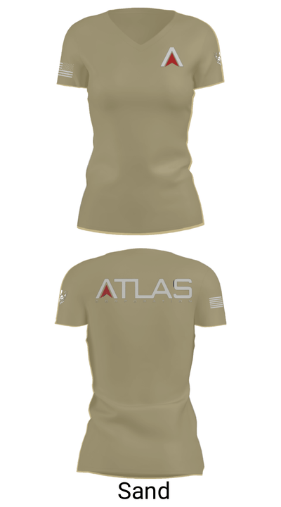 ATLAS 52779746 Women's Short Sleeve V-neck Shirt - 44