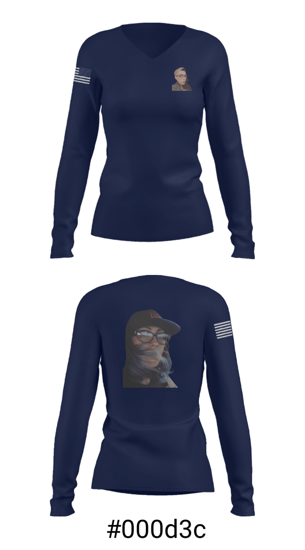 Women's Long Sleeve Vneck Shirt, 2nd Per. Foster GEO2nd Per. Foster GEO, , Teamtime, Team time, sublimation, custom sports apparel, team uniforms, spirit wear, spiritwear, sports uniforms, custom shirts, team store, custom team store, fundraiser sports, apparel fundraiser