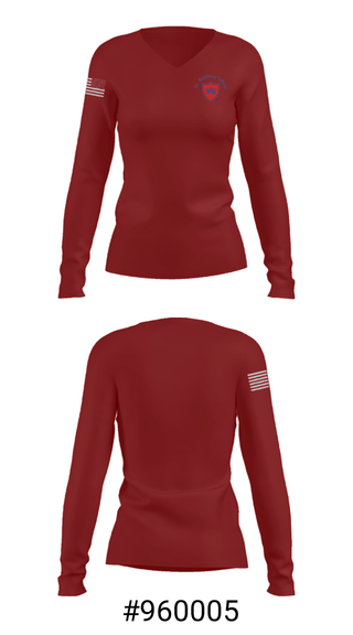 Women's Long Sleeve Vneck Shirt, St Anthony Catholic School, Spirit Store, Teamtime, Team time, sublimation, custom sports apparel, team uniforms, spirit wear, spiritwear, sports uniforms, custom shirts, team store, custom team store, fundraiser sports, apparel fundraiser