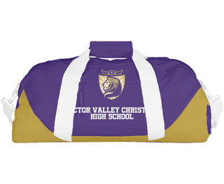 Duffle Bag, Victor Valley Christian High School, Spirit Store, Teamtime, Team time, sublimation, custom sports apparel, team uniforms, spirit wear, spiritwear, sports uniforms, custom shirts, team store, custom team store, fundraiser sports, apparel fundraiser