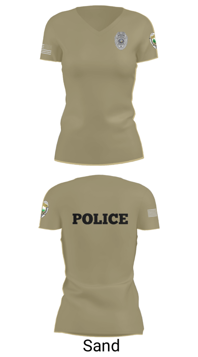 TAYLORSVILLE POLICE DEPARTMENT 5910107 Women's Short Sleeve V-neck Shirt - 44