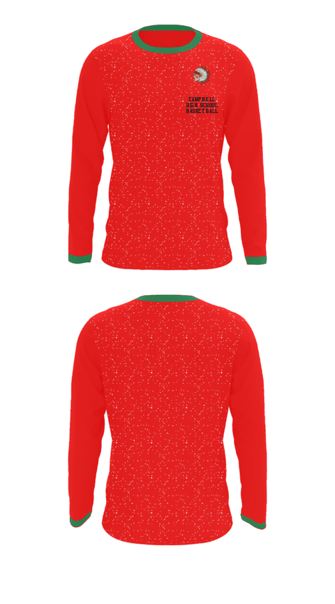 Long Sleeve Performance Shirt, Campbell High School Basketball, Men's Basketball, Teamtime, Team time, sublimation, custom sports apparel, team uniforms, spirit wear, spiritwear, sports uniforms, custom shirts, team store, custom team store, fundraiser sports, apparel fundraiser