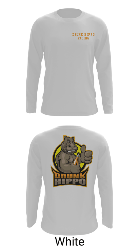 Long Sleeve Performance Shirt, Drunk Hippo Racing, , Teamtime, Team time, sublimation, custom sports apparel, team uniforms, spirit wear, spiritwear, sports uniforms, custom shirts, team store, custom team store, fundraiser sports, apparel fundraiser