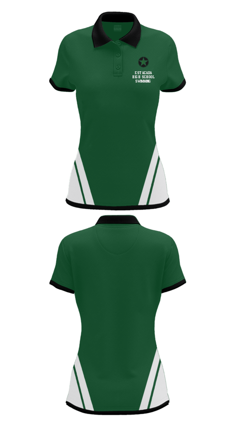 Women's Short Sleeve Performance Polo, Estacada High School Swimming, Swimming, Teamtime, Team time, sublimation, custom sports apparel, team uniforms, spirit wear, spiritwear, sports uniforms, custom shirts, team store, custom team store, fundraiser sports, apparel fundraiser
