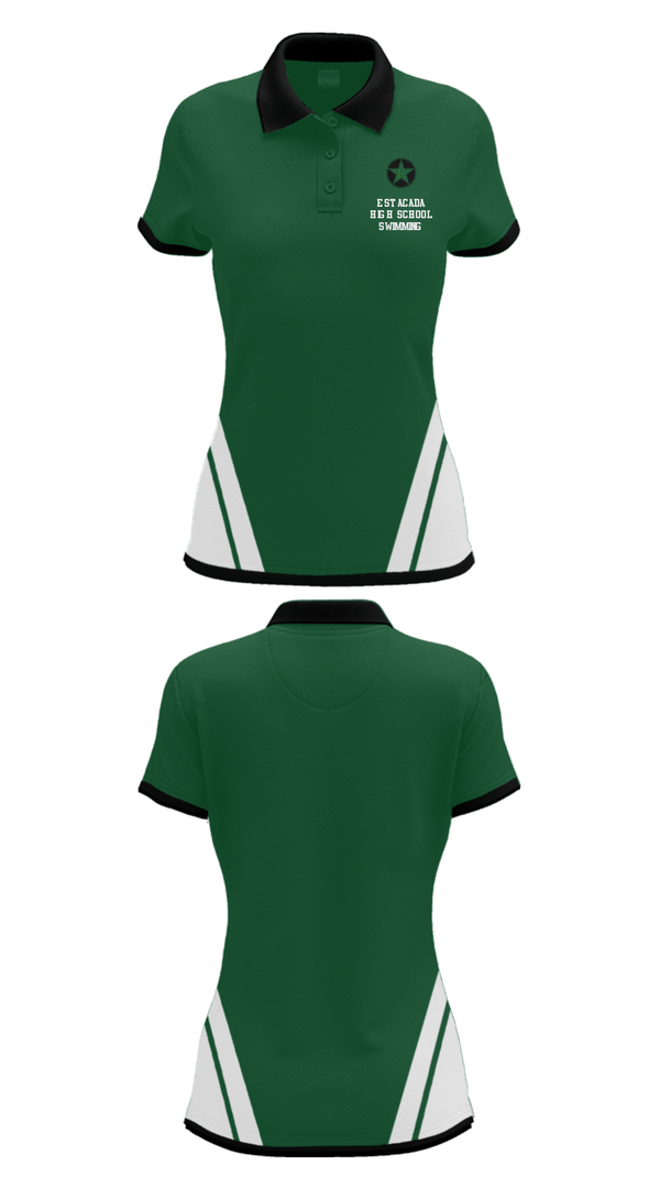 Women's Short Sleeve Performance Polo, Estacada High School Swimming, Swimming, Teamtime, Team time, sublimation, custom sports apparel, team uniforms, spirit wear, spiritwear, sports uniforms, custom shirts, team store, custom team store, fundraiser sports, apparel fundraiser