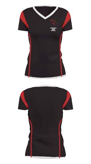 Women's Short Sleeve Vneck Shirt, Necedah High School, Spirit Store, Teamtime, Team time, sublimation, custom sports apparel, team uniforms, spirit wear, spiritwear, sports uniforms, custom shirts, team store, custom team store, fundraiser sports, apparel fundraiser