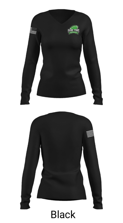 GAME TIME NATIONAL YOUTH SPORTS 65658098 Women's Long Sleeve V-neck Shirt - 13