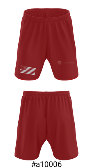 Athletic Shorts With Pockets, St Mary's School, Spirit Store, Teamtime, Team time, sublimation, custom sports apparel, team uniforms, spirit wear, spiritwear, sports uniforms, custom shirts, team store, custom team store, fundraiser sports, apparel fundraiser