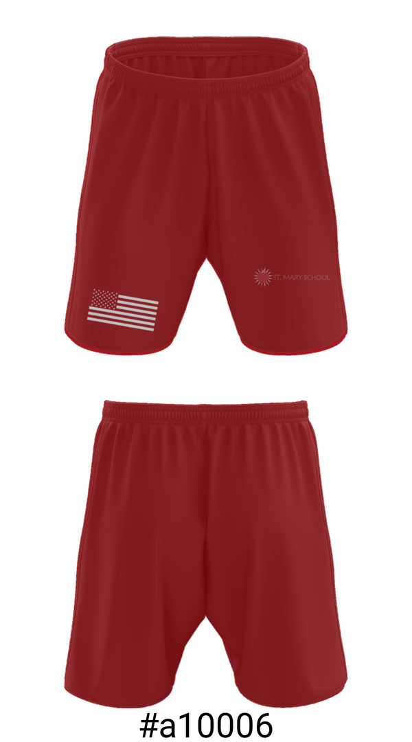 Athletic Shorts With Pockets, St Mary's School, Spirit Store, Teamtime, Team time, sublimation, custom sports apparel, team uniforms, spirit wear, spiritwear, sports uniforms, custom shirts, team store, custom team store, fundraiser sports, apparel fundraiser