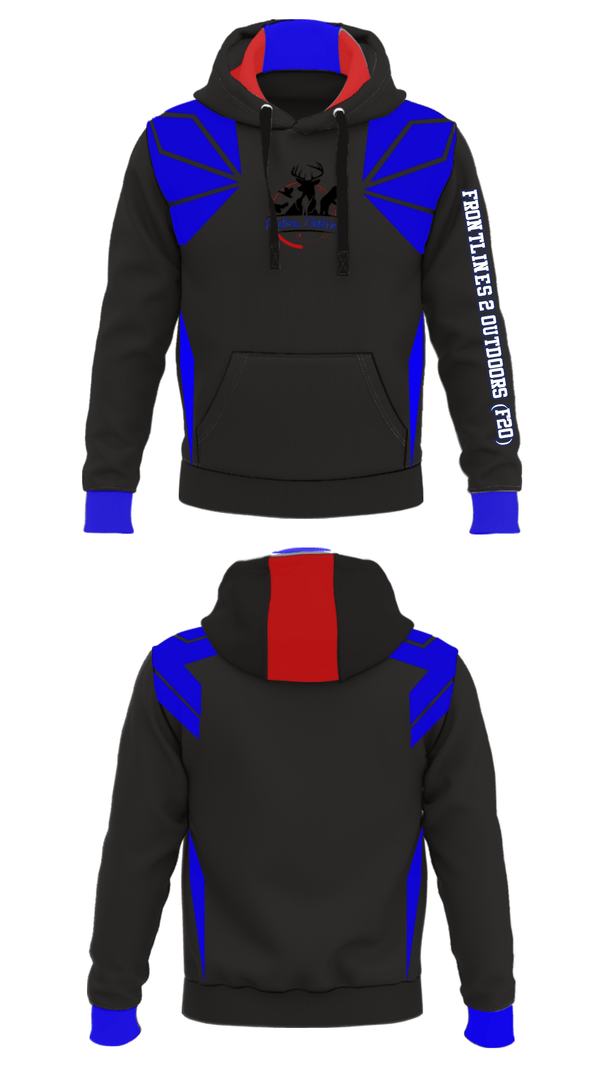 Hoodie, Frontlines 2 Outdoors (F2O), , Teamtime, Team time, sublimation, custom sports apparel, team uniforms, spirit wear, spiritwear, sports uniforms, custom shirts, team store, custom team store, fundraiser sports, apparel fundraiser