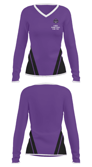 Women's Long Sleeve Vneck Shirt, Pasco Basketball Club Pbc, Men's Basketball, Teamtime, Team time, sublimation, custom sports apparel, team uniforms, spirit wear, spiritwear, sports uniforms, custom shirts, team store, custom team store, fundraiser sports, apparel fundraiser