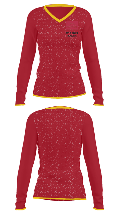Beth Haven Bearcats 478141 Women's Long Sleeve V-neck Shirt - 34